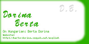 dorina berta business card